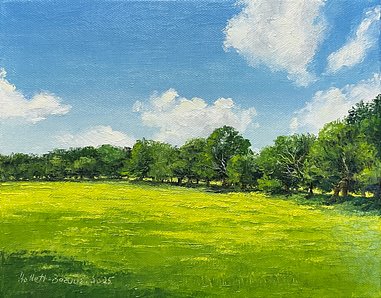 Hollett-Bazouzi_VA_Buttercups,NorwoodPlantation_Oil_8x10_4465 smallerjpg