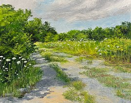 Hollett-Bazouzi_PathWithQueenAnnesLaceStudy_8x10_oil$450