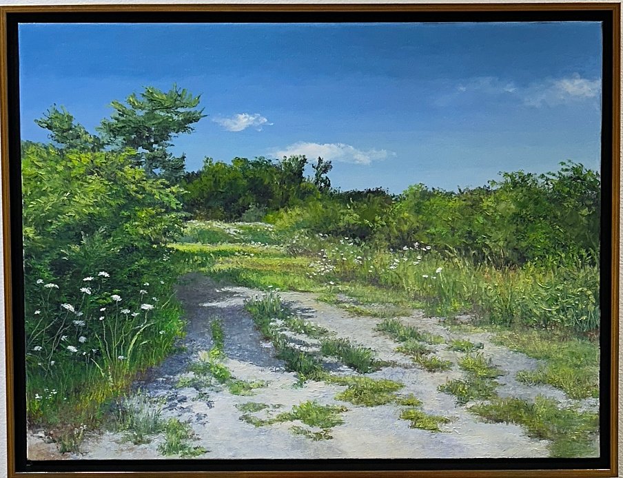 Hollett-Bazouzi_Rich_PathwithQueenAnnesLaceX_10_oil_18x24_$950_framed _6477
